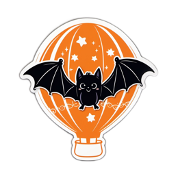 flying bat balloon SVG PNG design with clean design elements