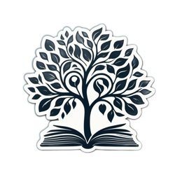 tree book leafs SVG PNG design with clean design elements