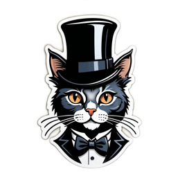fashion tuxedo cat SVG PNG design with clean design elements