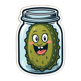 sticker jar pickle SVG PNG design