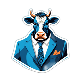 artistic cow suit SVG PNG design with clean design elements