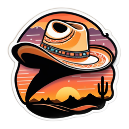 hat sunset SVG PNG design with clean design elements