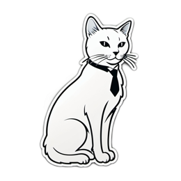 pets dapper cat SVG PNG design with clean design elements