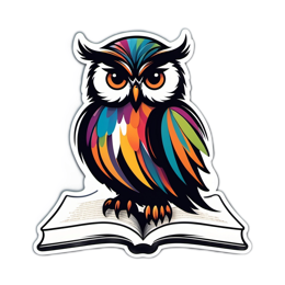 owl book colorful SVG PNG design with clean design elements