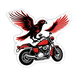 motorcycle bird SVG PNG design with clean design elements
