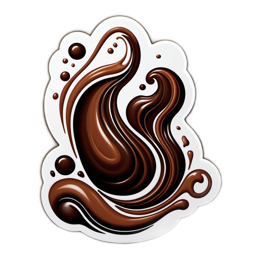 chocolate swirl SVG PNG design with clean design elements