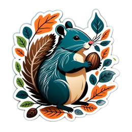 nature squirrel SVG PNG design with clean design elements