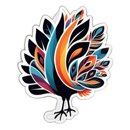 stylized turkey SVG PNG design with clean design elements
