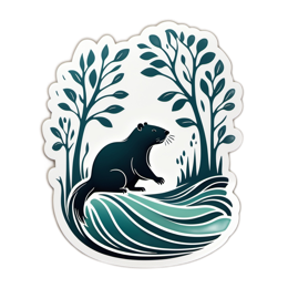 wildlife landscape SVG PNG design with clean design elements