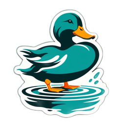 duck water SVG PNG design with clean design elements
