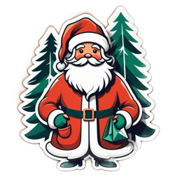 santa trees SVG PNG design