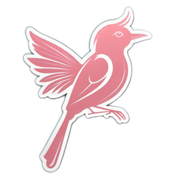 bird pink SVG PNG design with clean design elements