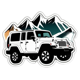 nature jeep mountains SVG PNG design with clean design elements