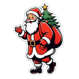 illustration santa claus SVG PNG design with clean design elements