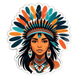 sticker native illustration SVG PNG design with clean design elements