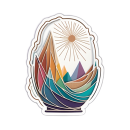 geometric landscape SVG PNG design