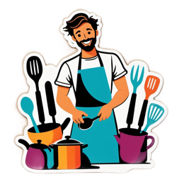 cooking utensils SVG PNG design with clean design elements