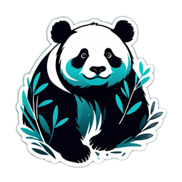 panda leaf patterns SVG PNG design with clean design elements