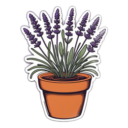 flower lavender SVG PNG design with clean design elements, orange and green floral elements