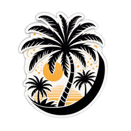 nature palm trees SVG PNG design with clean design elements