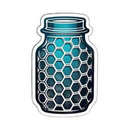honey jar sticker SVG PNG design with clean design elements
