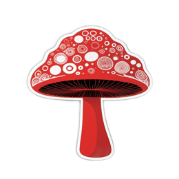 artistic mushroom SVG PNG design with clean design elements