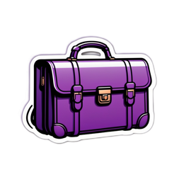 bag purple SVG PNG design with clean design elements