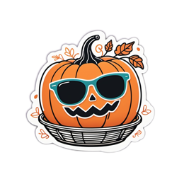pumpkin fun sunglasses SVG PNG design