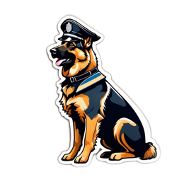 pets police dog SVG PNG design with clean design elements