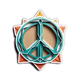 peace symbol paper SVG PNG design with clean design elements