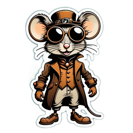 animals steampunk mouse SVG PNG design