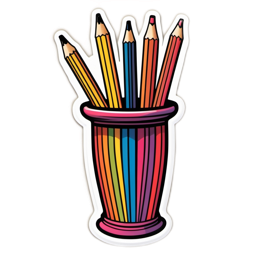 supplies colored pencils SVG PNG design