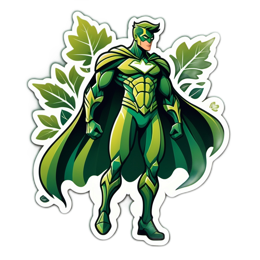 superhero leafy SVG PNG design with clean design elements