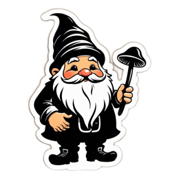gnome mushroom SVG PNG design with clean design elements