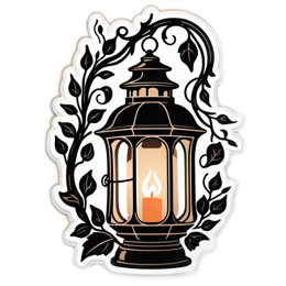 lantern plants SVG PNG design with clean design elements