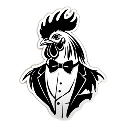 chicken fashion SVG PNG design with clean design elements