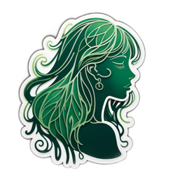 beautiful woman sticker SVG PNG design