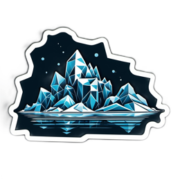 ice mountains SVG PNG design
