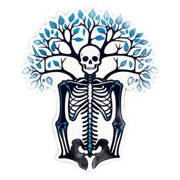halloween skeleton tree SVG PNG design with clean design elements