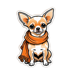 sticker chihuahua SVG PNG design with clean design elements
