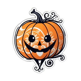 pumpkin artistic smile SVG PNG design