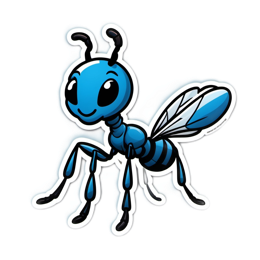 cartoon ant character SVG PNG design with clean design elements