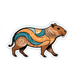artistic guinea pig SVG PNG design with clean design elements