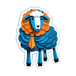 artsy sheep SVG PNG design with clean design elements