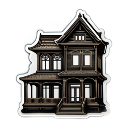 vintage house SVG PNG design with clean design elements