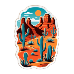 desert landscape SVG PNG design with clean design elements