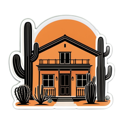 nature house cacti SVG PNG design with clean design elements