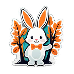 bunny forest SVG PNG design