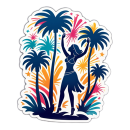 dance palm trees SVG PNG design