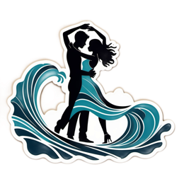 dance wave silhouette SVG PNG design